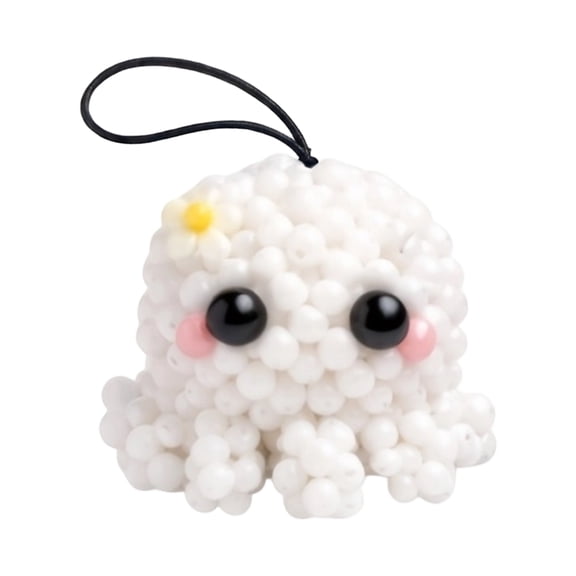 3d Bead Animal Kit, 3D Beaded Animal Keychain DIY Craft Kit, Cute Cartoon Ocean Pet Pearl Bead Art Set, Handmade Beaded Charm Bag Pendant Hanging Ornament, Creative Art Craft Gift for Beginners