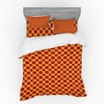 thumbnail image 2 of Floral Duvet Cover Set, Continuous Pattern of Floral Petals and Hexagons, Bedding Set with Shams and Fitted Sheet, 3 Sizes, by Ambesonne, 2 of 3