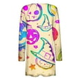 thumbnail image 4 of WXLWZYWL Womens Halloween Cardigan Plus Size Open Front Lightweight Pumkin Bat Spide Web Ghost Witch Print Blouse Cute Spooky Pattern Cardigans, 4 of 6