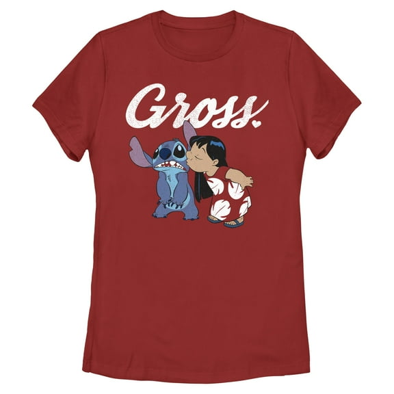 Womens Lilo & Stitch Gross Kiss T Shirt