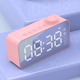thumbnail image 4 of lionlar Réveil/haut-Parleur Bluetooth avec Port de Charge USB pour Étudiants Rose, 4 of 8