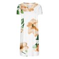 thumbnail image 4 of Fshaion Robe d'Été pour Femmes 2024 Grande Taille Ample Décontractée Col en V Imprimée Manches Courtes Liquidation à Moins de 10!, 4 of 5