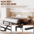 thumbnail image 4 of COMASACH 12 inch Full Bed Frame, Easy Assembly, Heavy Duty Metal Platform, Noise Free, Black, 4 of 8