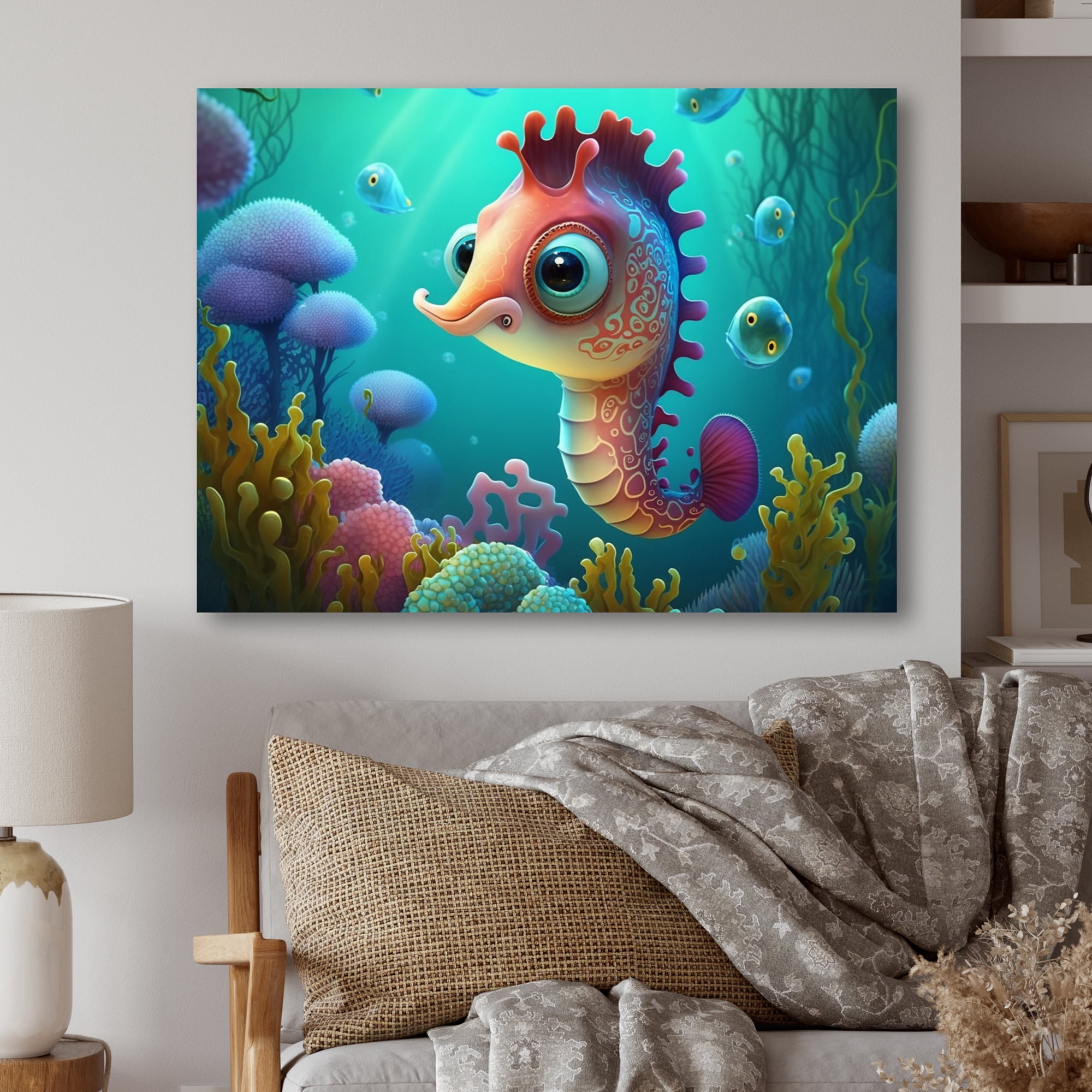 Designart Under The Sea II Canvas Wall Art