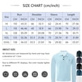 thumbnail image 3 of Mfakffe Men Knit Long Sleeve Polo Shirts Solid Collared Button Placket Daily Tops Soft Breathable Spring Fall Casual Layering Apparel, 3 of 4