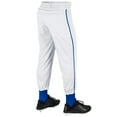 thumbnail image 2 of Champro Triple Crown Classic Baseball Pant w/ Braid White w/ Royal Pipe, 2 of 5
