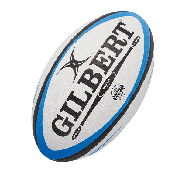 Gilbert Omega Rugby Match Ball - Black/Royal / 5 - Standard