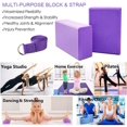thumbnail image 5 of Juego de herramientas de 3 piezas (2 ladrillos de yoga, 1 correas de yoga) para ejercicios de yoga Relajación Fitness, EVA, Pilates JFHHH pequeña, 5 of 5