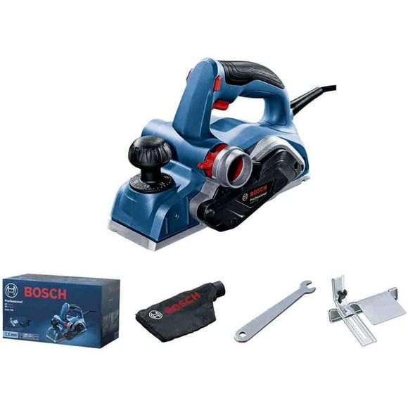 Cepillo Electrico Gho 700 + Soporte Guia + Bolsa Polvo Bosch azul BOSCH GHO 700 para Trabajos profesionales en carpintería