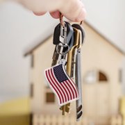 LOLIPPYY 6-Pack USA Flag Keychains, Lightweight Material, Ideal for Keys, Bags, and Accessories Decoration