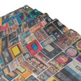 thumbnail image 3 of Yayeee Shower Curtain with Hooks 72"x72" Waterproof Fabric Bathroom Hanging Decor, Large Retro Collection Pattern, 3 of 5
