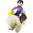 thumbnail image 5 of LANFENG Cowboy Rider Dog Costume for Dogs Clothes Knight Style with Doll and Hat for Halloween Christmas Holiday Day, 5 of 8