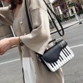 thumbnail image 4 of Bolsa de cuero de piano para mujer, bandolera con solapa, bandolera (negro) Ehuebsd Para Estrenar, 4 of 8