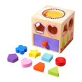 thumbnail image 1 of HILABEE Montessori Shape Matching Toy Wooden Activity Center for Sensory Exploration A, 1 of 9
