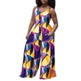 thumbnail image 1 of Gibobby Mono Bombachos Pantalones de tirantes anchos informales sueltos con estampado de tirantes sexy para mujer(Morado， XL), 1 of 5