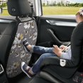 thumbnail image 5 of White Flowers Hummingbird Gray Mats Back Seat Protectors, Car Seat Protector Vehicle Organizers Waterproof Cover Back Seat Cover for Kids with 3 Storage Pockets 2 Pack, 5 of 5