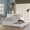 White, variant on Wood Platform Bed with Headboard, Twin Size Bed with Trundle, Espresso