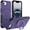 Deeppurple, variant on Sanwo Shock-Absorbent Magnetic Kickstand Cell Phone Case for Applefor iPhone 16e/17e,Deeppurple
