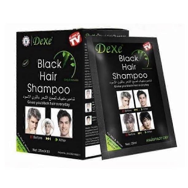 10PCS Dexe Black Hair Shampoo 5-Min Instant Hair Dye for Men Women Black Color NEW