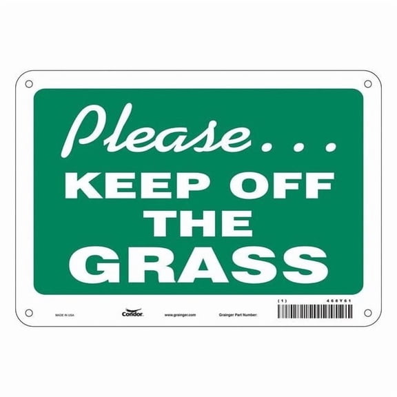 Condor Safety Sign,7 in x 10 in,Polyethylene 468Y61