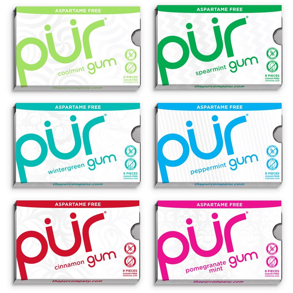 Pur Gum Variety Pack 6 Flavors ( Pack of 6 )
