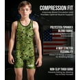 thumbnail image 2 of Exxact Sports Digital Camouflage Youth Wrestling Singlet For Boys, Premium Powerlifting Singlet, Kids Wrestling Singlets For Training (YS, Green Camo), 2 of 7