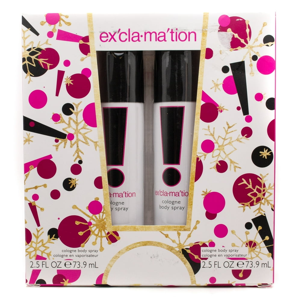 Exclamation Cologne Body Spray set of 2, 2.5 fl oz each