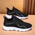 thumbnail image 4 of Krdevn Women's Running Sneakers Soft Sole Lightweight Casual Solid Color High Top Athletic Walking Shoes(Color:Black,Size:7.5), 4 of 9