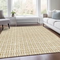 thumbnail image 6 of HomeRoots 677241 8 x 10 ft. Gold & Ivory Geometric Transitional Washable Machine Made Rectangle Area Rug with UV Protection, 6 of 8