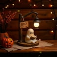thumbnail image 6 of Jollup Cute Ghost Reading Lantern, 3D Resin Ghost Reading Book Lamp with Warm Glow, Halloween Night Light Figurine (1pc), 6 of 9