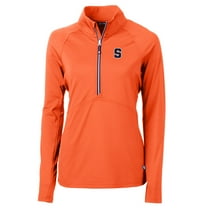 Women's Cutter & Buck Orange Syracuse Orange Adapt Eco Knit Half-Zip Pullover Jacket