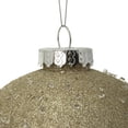 thumbnail image 2 of Vickerman 6" Champagne Ice Ball Ornament. This textured ornament has a rough and icy look with a hint of delicate sparkle. Incorporate these ornaments into your holiday design for added texture. Inclu, 2 of 3