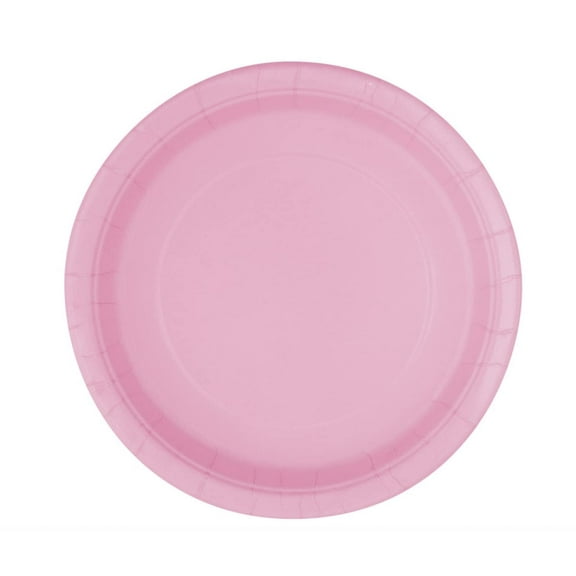 9" Paper Dinner Plates, Light Pink, 8ct