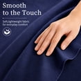 thumbnail image 6 of Beartech Polyester Bed Sheets Set 4 Piece King Size Sheet Set, Soft & Lightweight And Breathable Bedding Set, Fitted Sheet, Flat Sheet & 2 Pillowcases-Dark Blue, 6 of 10
