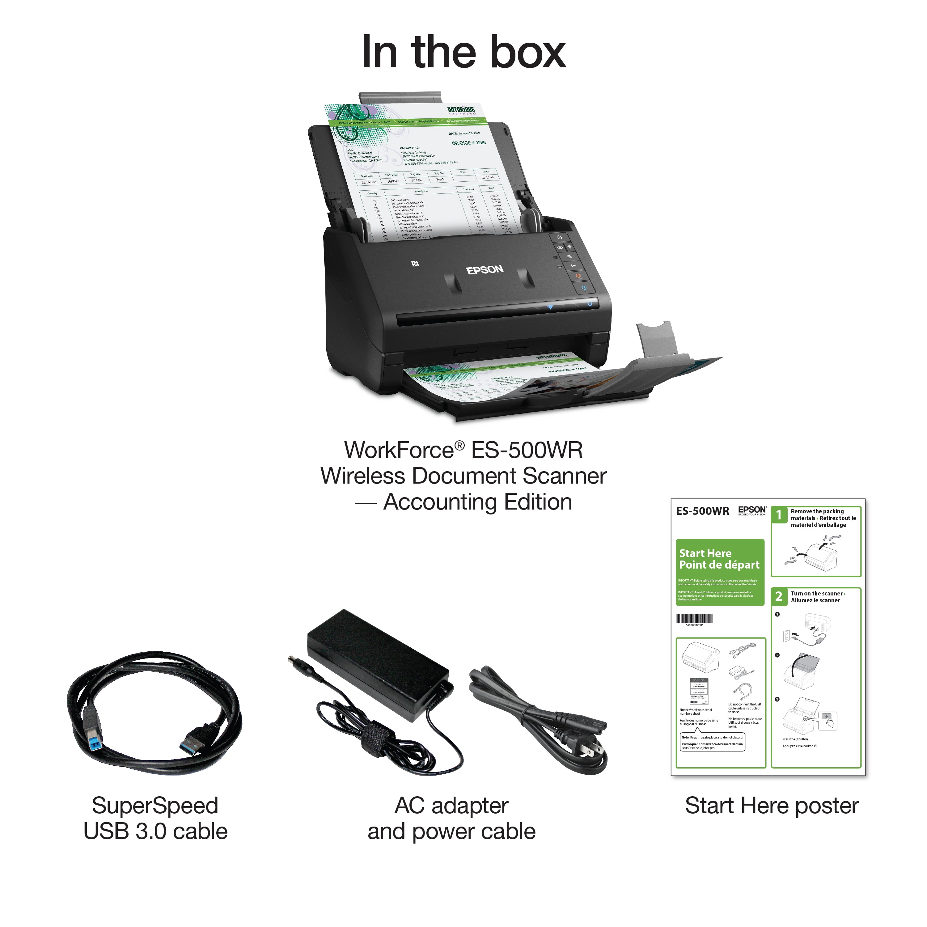 Epson® WorkForce® ES-500WR Wireless 