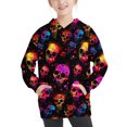 thumbnail image 2 of Odeerbi Kids Boys Girls Halloween Hoodies Printed Pullover Hooded Sweatshirts Oversized Crewneck Hooded Sweatshirt Kids Fashion Long Sleeve Pullover Tops 4-14 Years Purple, 2 of 6