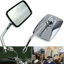 10 mm Bolt Chrome Motorcycle Universal Handlebar Rear view Side Mirrors for Harley Kawasaki Suzuki Aprilia Street Bike Cruiser Scooter Mirror SIZE:125mm X 70mm