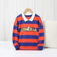 thumbnail image 1 of AAMILIFE Nouveau Mode Automne T-shirt Garçon Rayé Col à Revers Pull Chemise de Base pour Enfants, 1 of 6