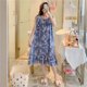 thumbnail image 2 of Vestido estilo princesa lindo suelto algodón artificial ropa de casa pijamas de seda de algodón para mujer, 2 of 6