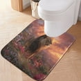 thumbnail image 6 of 2 Piece Bath Mat Set with U-Shaped Toilet Mat and Rectangle Bath Rugs Non Slip Machine Washable Bathroom Mats Majestic Powerful Lion, 6 of 7