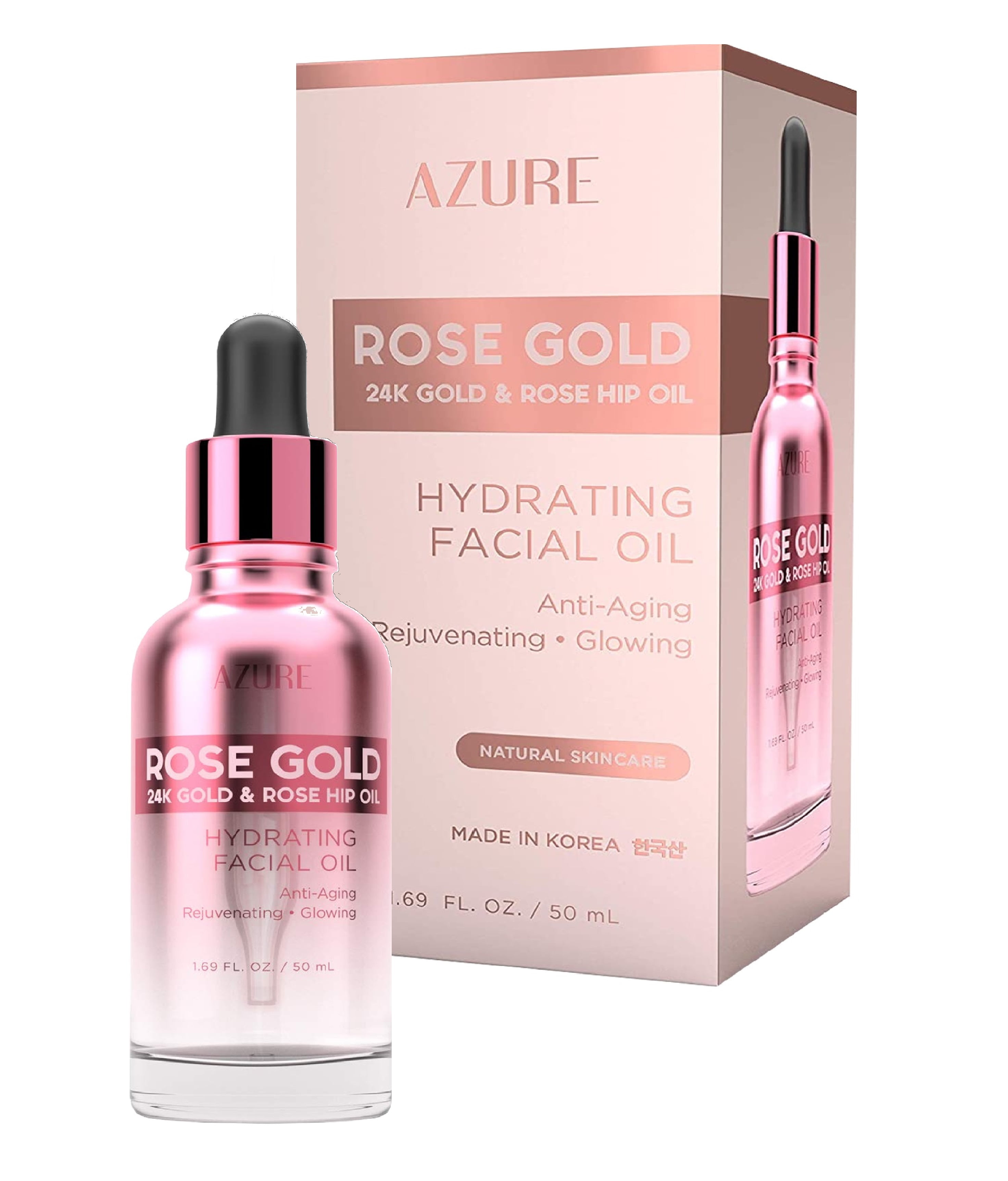 AZURE Rose Gold Hydrating Facial Oil Anti Aging, Lifting & Firming