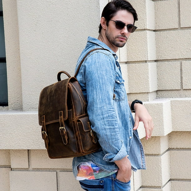Mochilas de piel para hombre hotsell