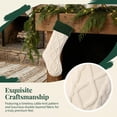 thumbnail image 5 of Unique Bargains Luxurious Cable-Knit Christmas Stocking White Green 18", 5 of 6