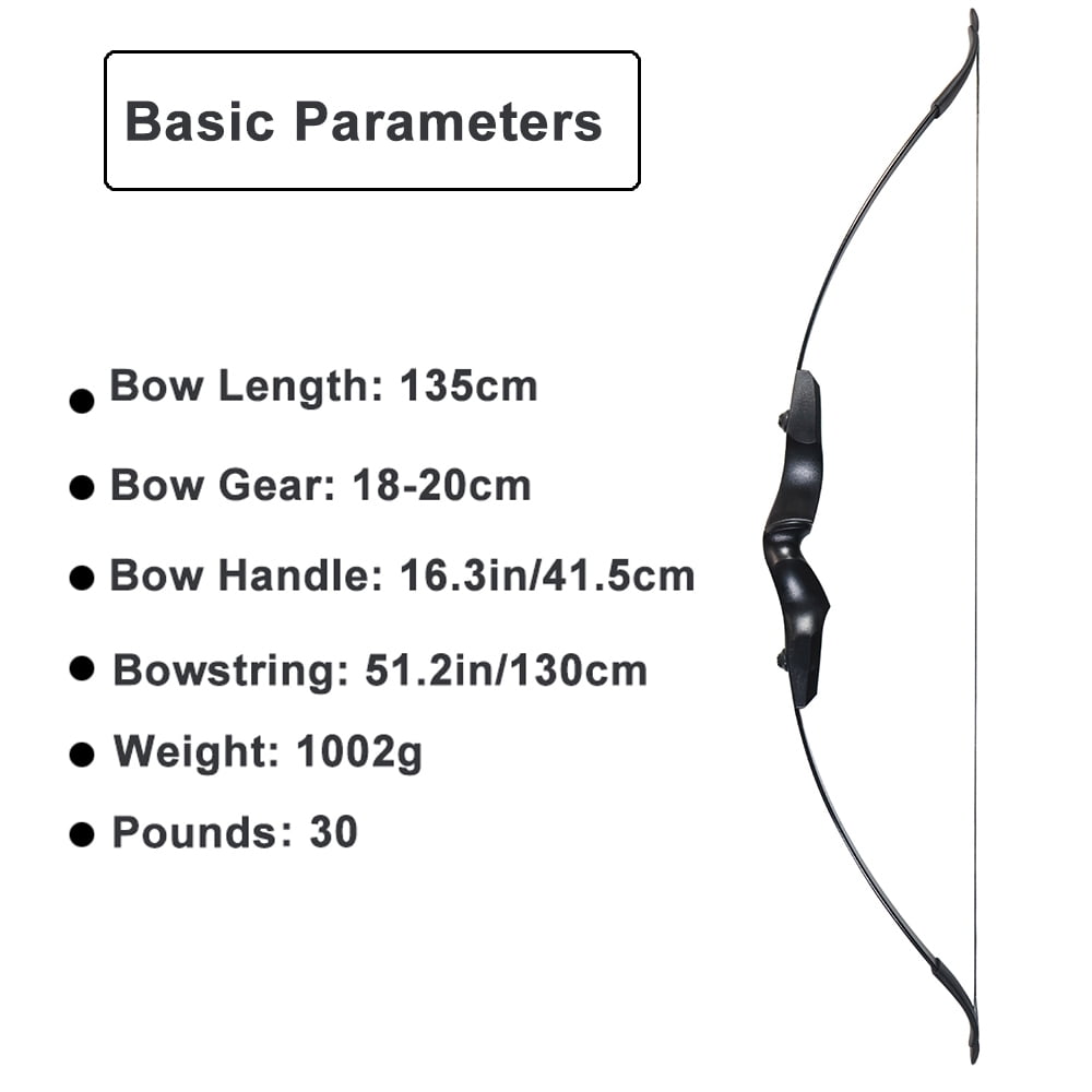 Piaoyu 30LB Reverse Bow, A Right-handed Archery Bow Suitable for Outdoor Shooting Practice, Hunting, and Archery Competitions for Adults, Beginners, and Teenagers