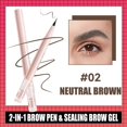 thumbnail image 1 of Lápiz de cejas líquido de doble punta, 2 en 1, de larga duración, natural, resistente al agua y que no deja marcas., 1 of 2