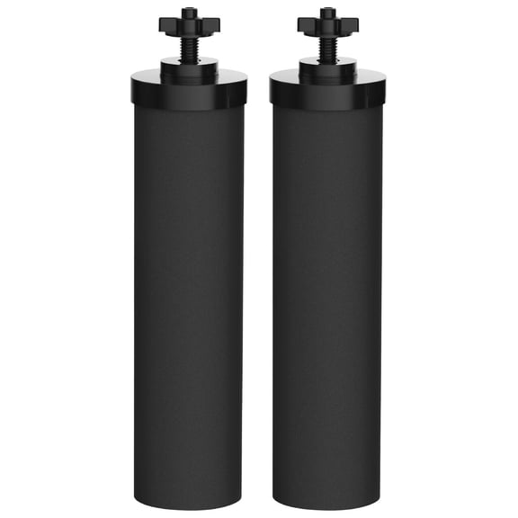 AQUA CREST NSF/ANSI 42&372 Certified Water Filter, Replacement for Berkey® Gravity Water Filter System, Berkey® Black Purification Elements, Pack of 2