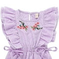 thumbnail image 3 of Newborn Baby Girls Flower Stripe Ruffle Romper Embroidery Jumpsuit Clothes Summer 6M-5Y, 3 of 5