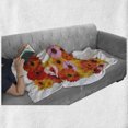 thumbnail image 6 of Letter P Soft Flannel Fleece Throw Blanket, Flower Arrangement with Gerbera Daisies Colorful Palette Alphabet P Print, Cozy Plush for Indoor and Outdoor Use, 70" x 90", Multicolor, by Ambesonne, 6 of 6