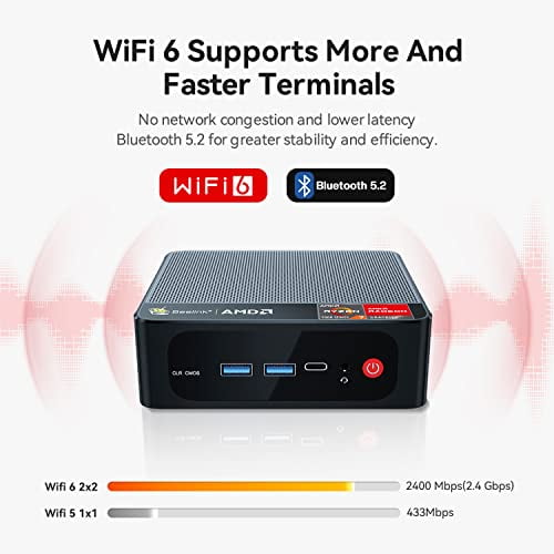 Beelink SER5 Plus AMD Mini PC, Ryzen 7 5800H (Max 4.4 GHz) 8 Cores