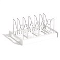 thumbnail image 2 of 2X Expandable Pans & Pots Lid Organizer Rack Under Cabinet-Rubber-Dipped Pan Organizer Rack for Kitchen Cabinet A, 2 of 5